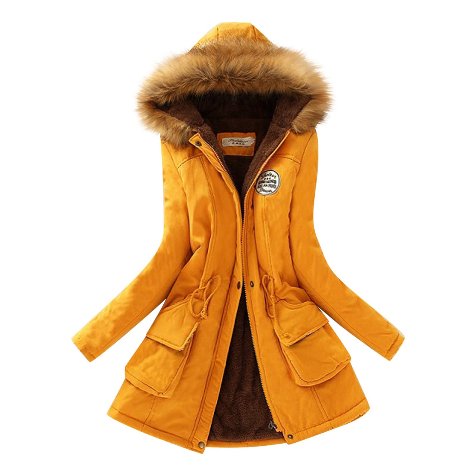 Women's Winter Fleece Lined Hooded Snow Coat - Warm Thickened Overcoat Jacket for Cold Weather | Trendy Fashion Outwear for Work & Outdoor Activities
