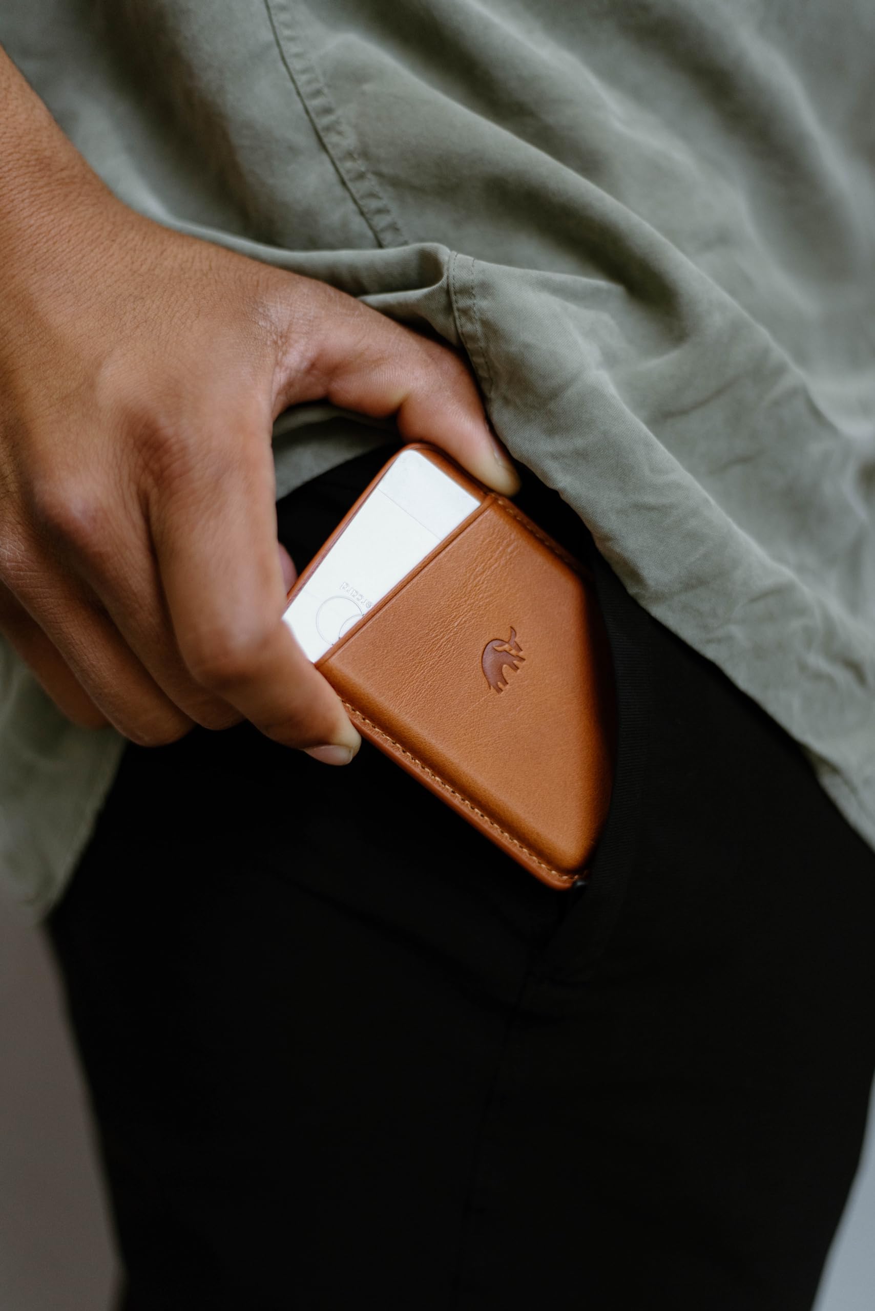 Premium Leather MagSafe Wallet for iPhone - Bullstrap Genuine Leather Slim Card Holder with Strong Magnetic Grip (Sienna Brown) | Compatible with MagSafe Cases | Perfect for Everyday Carry, Travel & Minimalist Lifestyle