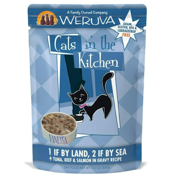 Premium Pouch Cat Food - Grain-Free Wet Cat Food for Indoor & Outdoor Cats - Delicious Chicken & Fish Flavors - Perfect for Travel, Hiking & Daily Feeding