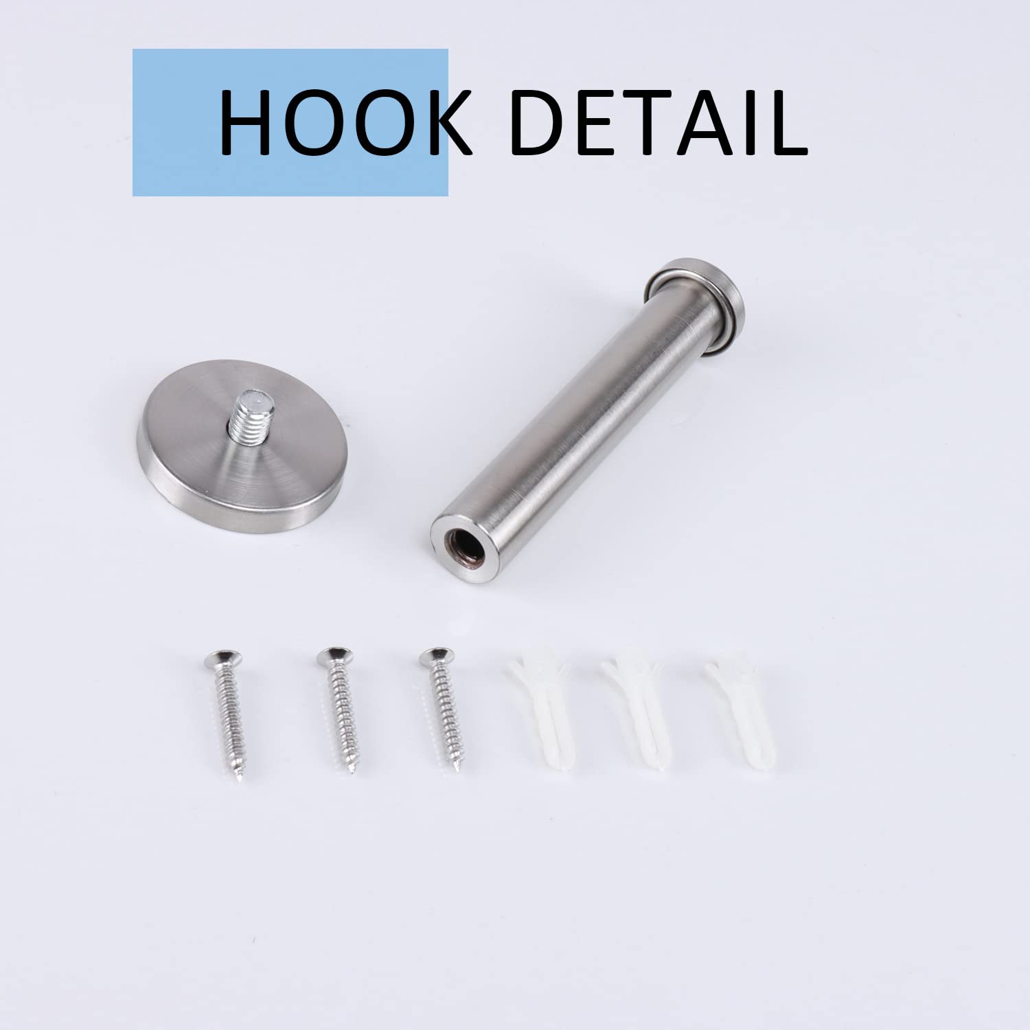 Stainless Steel Bath Towel Hooks 6-Pack - Heavy Duty Wall Mounted Robe Hooks for Bathroom, Bedroom & Kitchen - 4 Inch Brushed SUS 304 Clothes Hangers - Perfect for Hanging Towels, Coats & Robes