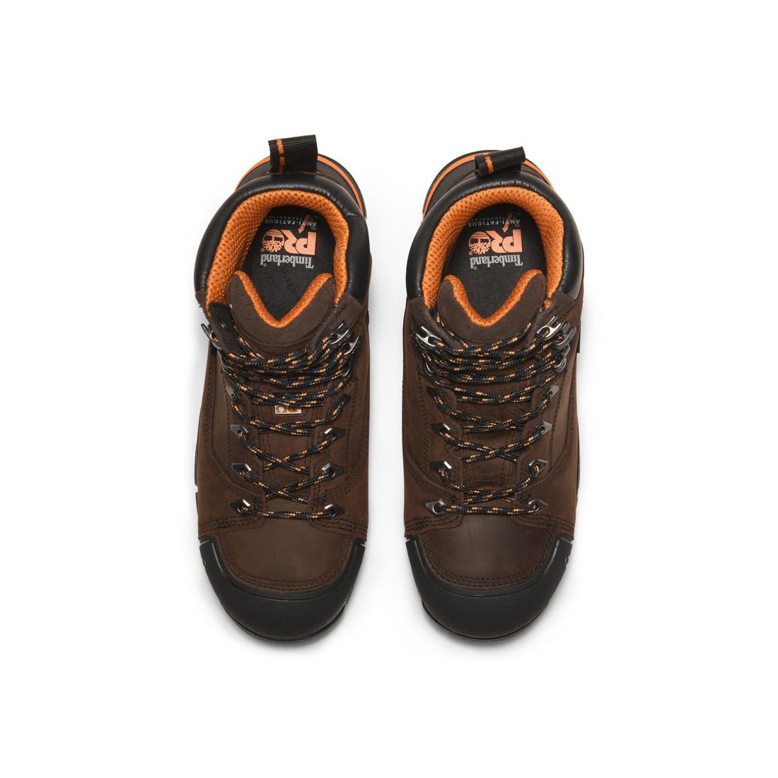 Endurance EV 6-Inch Composite Toe Waterproof Work Boots for Men - Brown Safety Shoes for Construction, Warehouse & Outdoor Work
