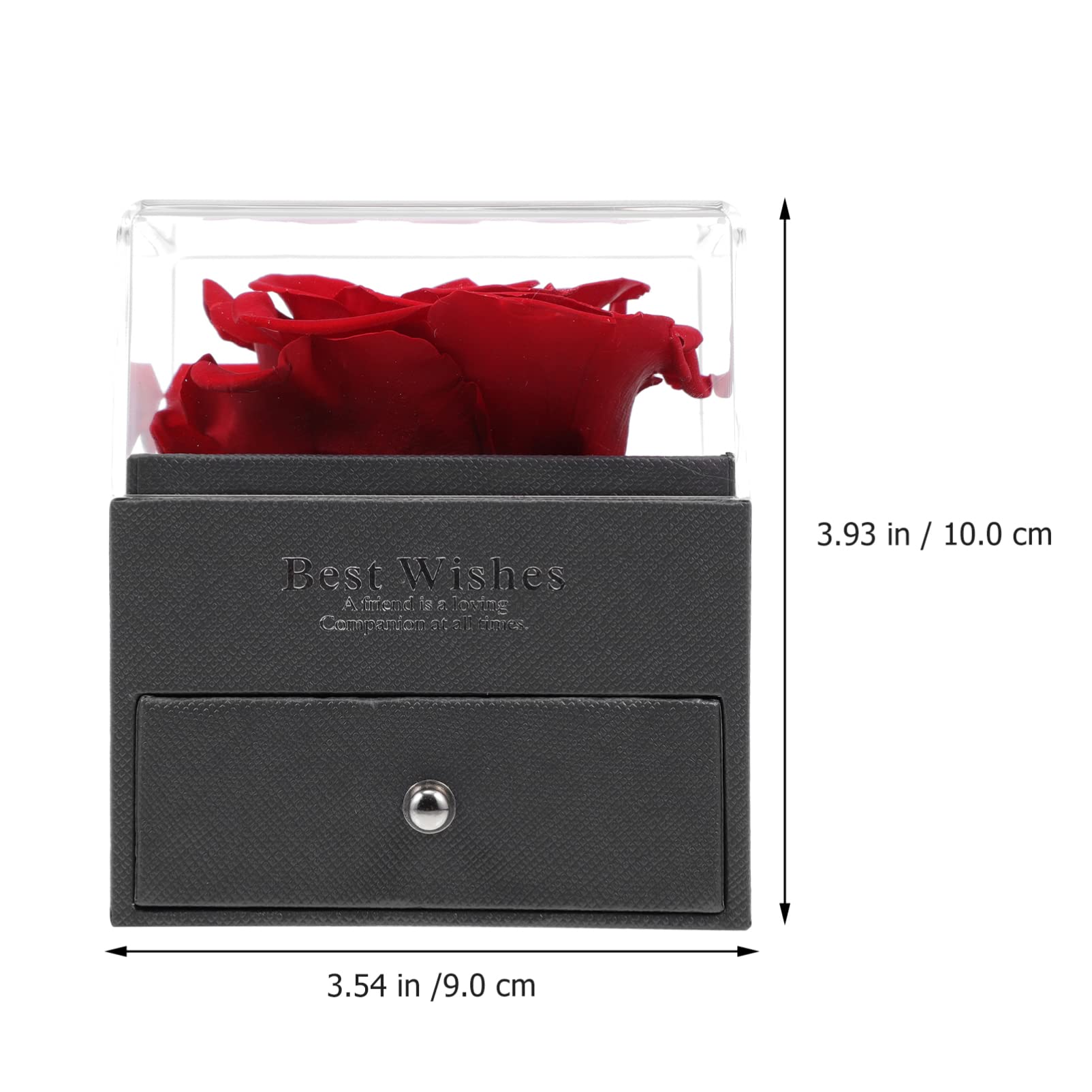 Premium Glass Jewelry Box with Preserved Real Rose - Elegant Gift for Women, Mom, Wife, Girlfriend | Perfect for Mother's Day, Valentine's Day, Anniversary, Christmas & Birthday | Jewelry Storage & Romantic Home Decor