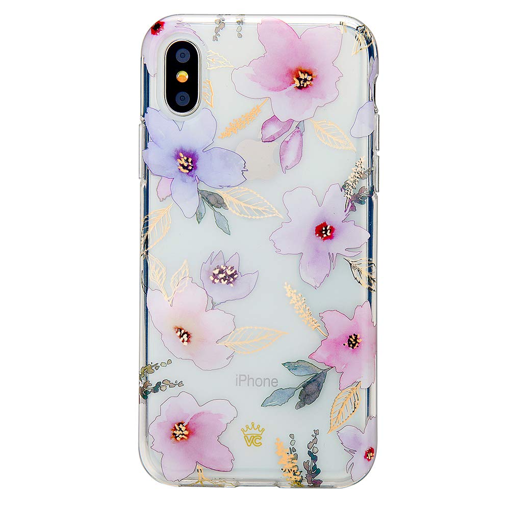 VELVET CAVIAR iPhone Xs & X Case - Floral Clear Protective Phone Cover for Women & Girls | Cute Magnolia Flower Design | Perfect for Everyday Use, Work & School