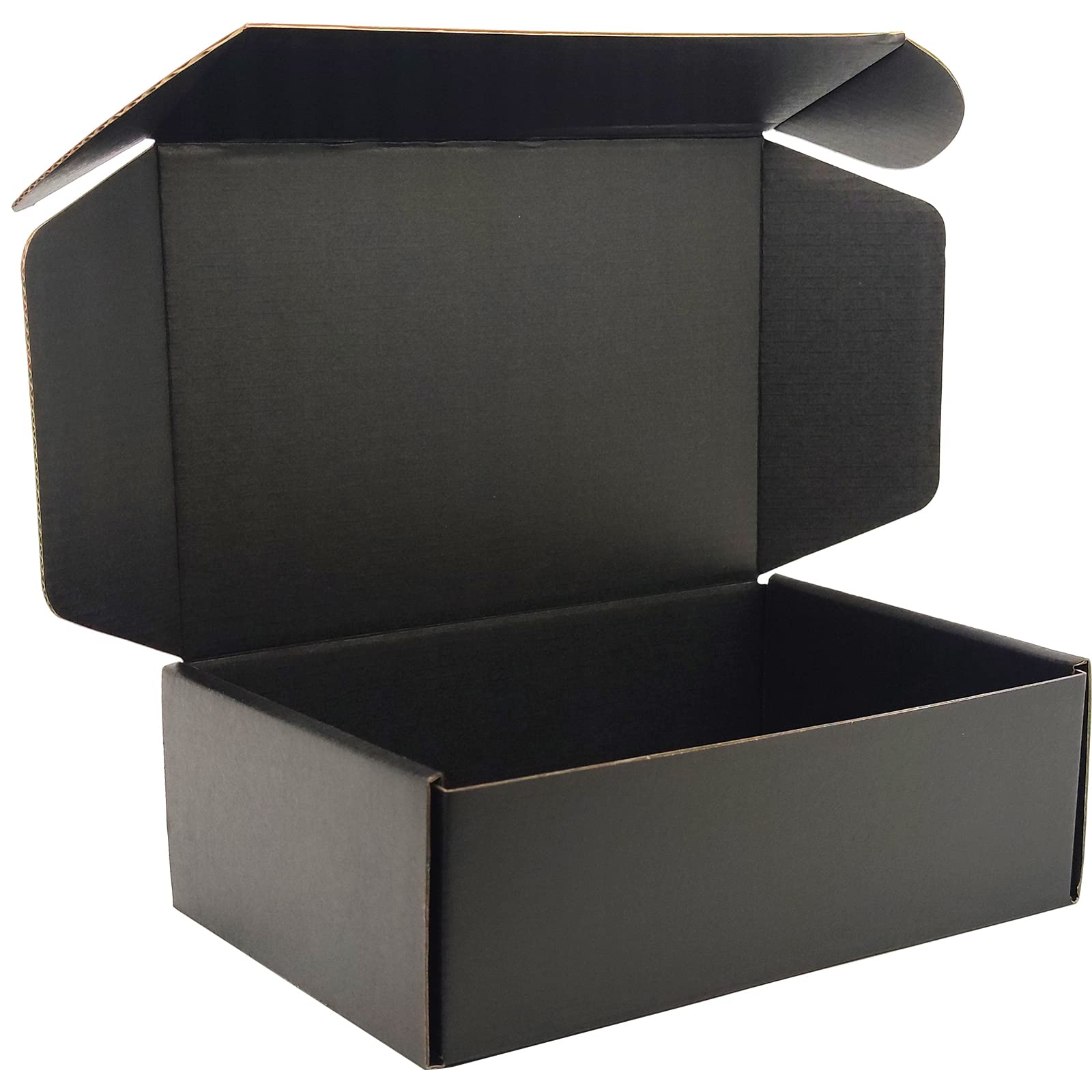 9x6x3 Black Corrugated Shipping Boxes - Set of 25 for Small Business Mailing & Packaging | Perfect for Ecommerce & Retail Shipping
