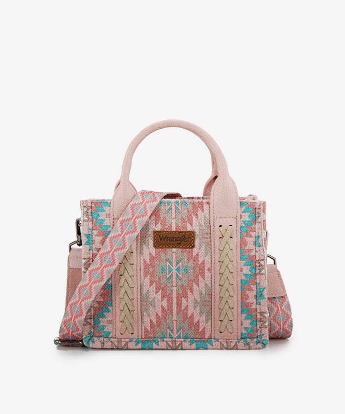 Wrangler Aztec Print Canvas Tote Bag for Women - Stylish & Durable Handbag for Shopping, Beach, Work & Travel Accessories