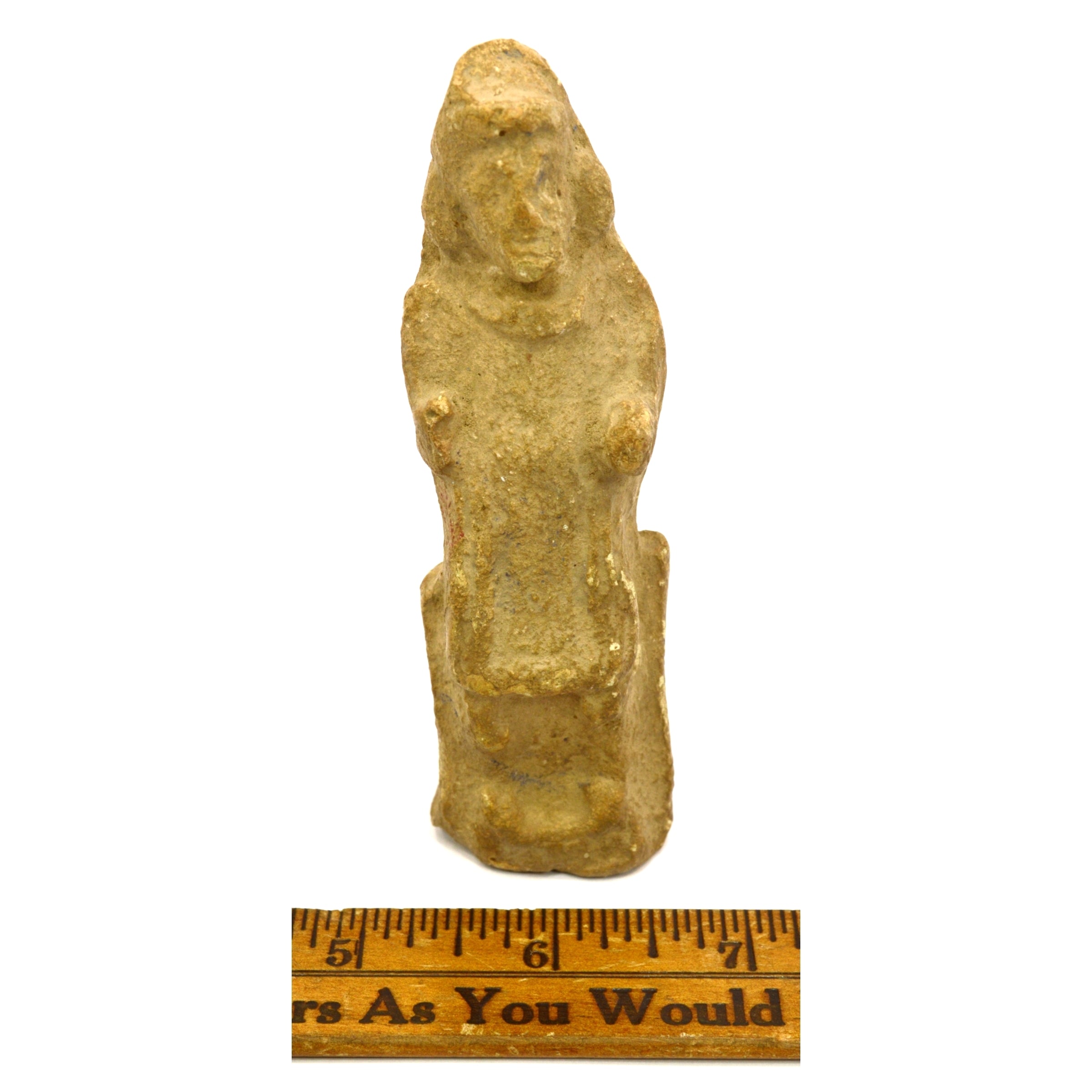 Ancient Carved Stone Effigy Fertility Statue - Pre-Columbian or Near East Artifact for Home Decor & Spiritual Altar