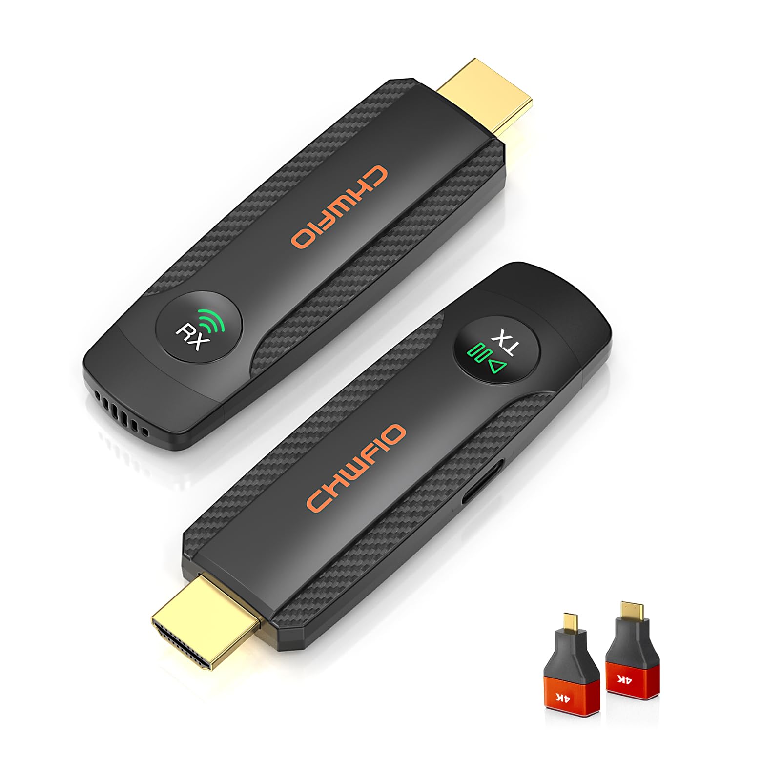 Wireless HDMI Transmitter and Receiver Kit - 1080P Full HD, 330ft/100m Range, Plug & Play - Stream Videos from Camera/PC/Laptop/Projector/TV Box/Fire Stick to Monitor - Perfect for Home Theater, Gaming & Business Presentations