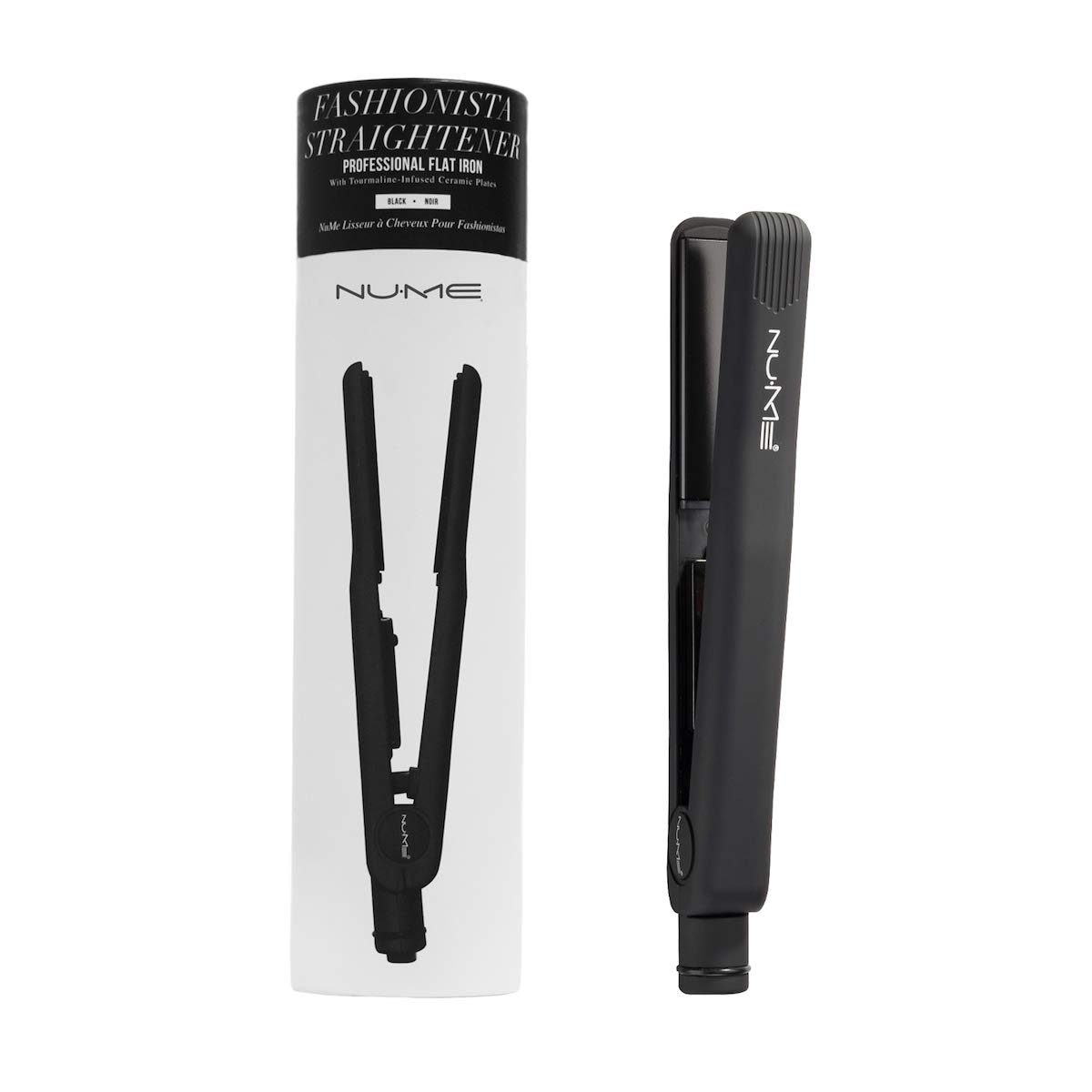 NuMe Fashionista Professional Hair Straightener Flat Iron with Tourmaline Ceramic Plates - Smart Memory Function & Auto Shut Off - Salon-Grade Styling Tool for Smooth, Shiny Hair at Home or Travel