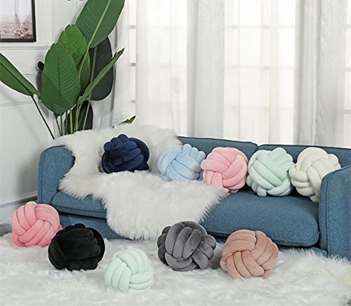 11 Inch Round Knot Pillow - Soft Decorative Throw Cushion for Bedroom, Living Room & Sofa - Perfect for Home Decor, Relaxation & Cozy Comfort