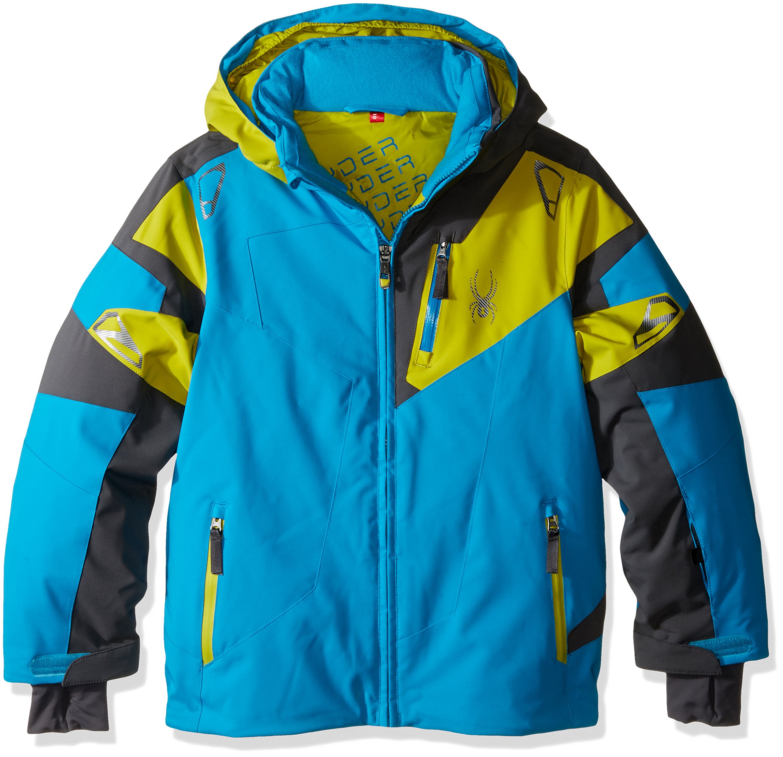 Spyder Boys Leader Jacket - Waterproof Ski Jacket for Kids & Teens - Winter Snow Sports Outerwear for Skiing, Snowboarding & Cold Weather Adventures