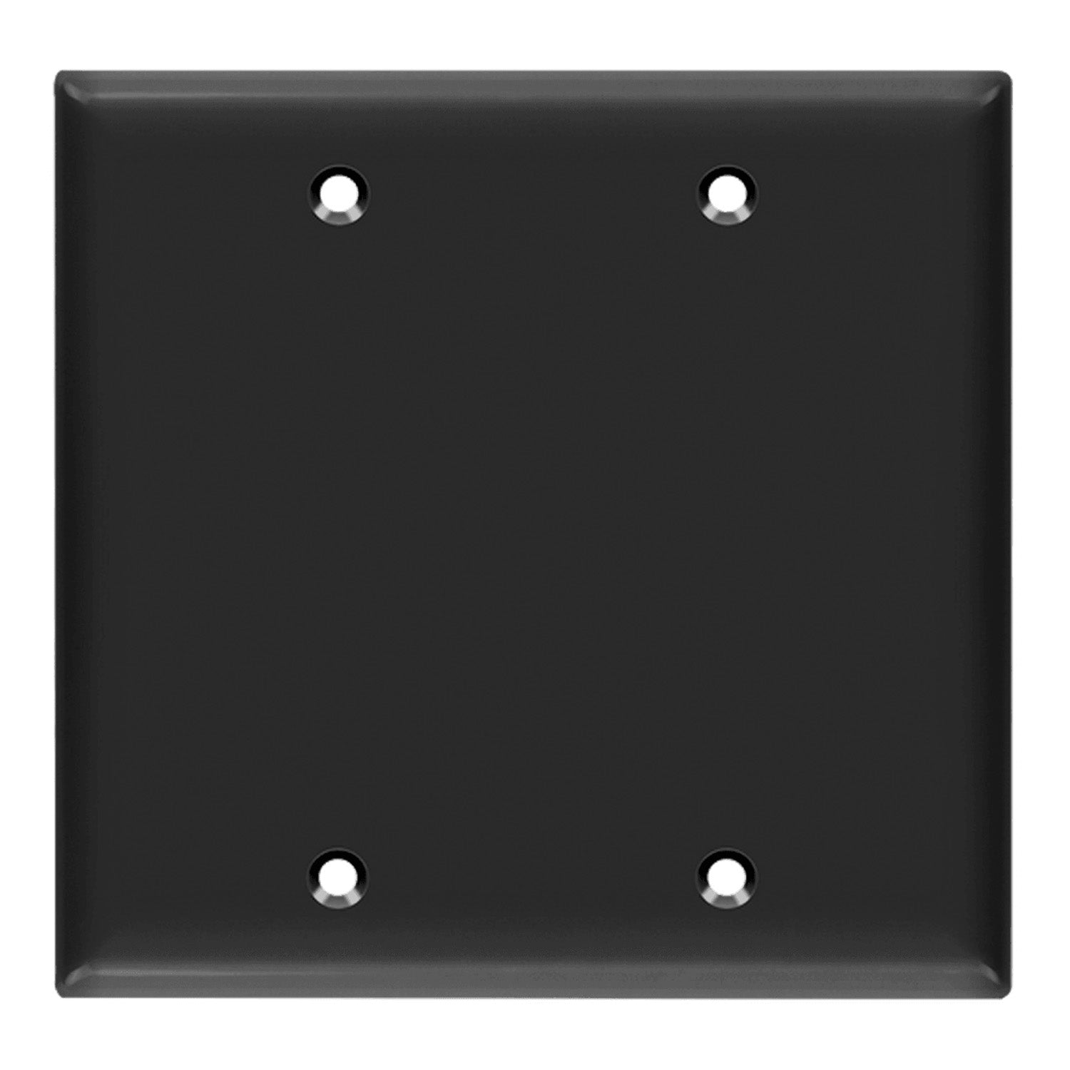 2 Gang Blank Wall Plate, Black - Decorative Cover for Electrical Outlets & Switches - Perfect for Home, Office & Commercial Use