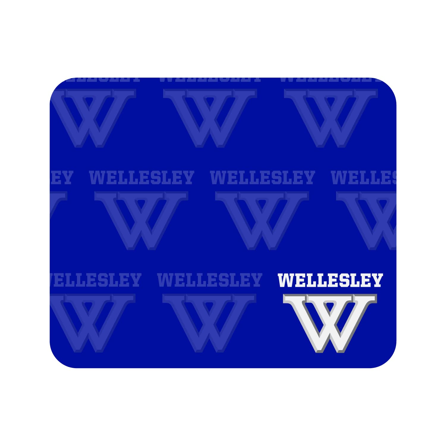 OTM Essentials Wellesley College Standard Fabric Mouse Pad - Non-Slip Desk Accessory for Gaming & Office Use - Mascot Repeat Design - Perfect for Work, Study & PC Gaming Setups