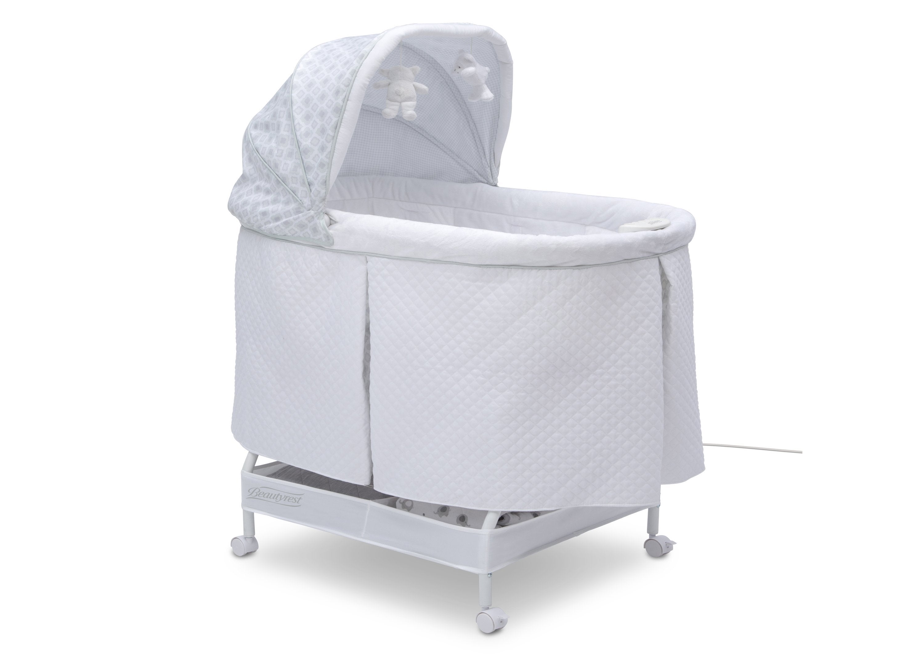 Beautyrest™ Silent Auto Gliding Lux Bassinet - Premium Baby Crib with Smooth Motion for Newborns | Perfect for Nursery, Bedroom & Travel | Arcadia Collection