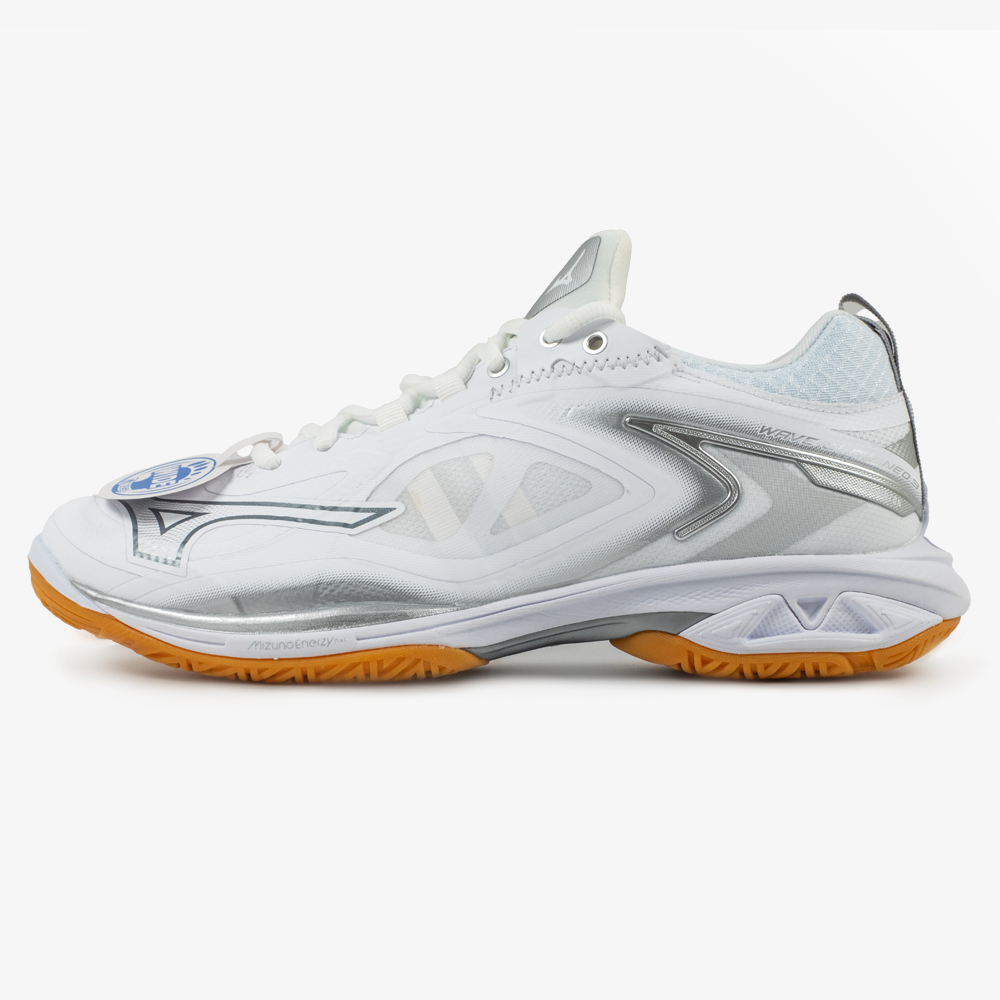 Mizuno Wave Claw Neo 3 Wide Volleyball Shoes for Men & Women - White/Silver - High Performance Indoor Court Shoes for Volleyball & Badminton Players