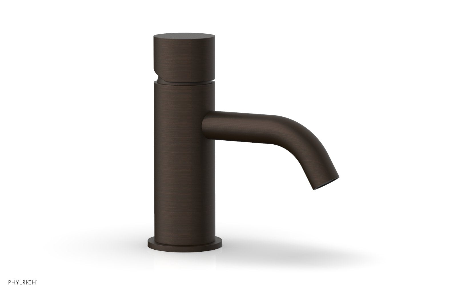 BASIC II Single Hole Bathroom Faucet with Smooth Handle - Modern Waterfall Spout Design for Sink Vanity, Perfect for Home, Hotel, and Office Restroom Renovation