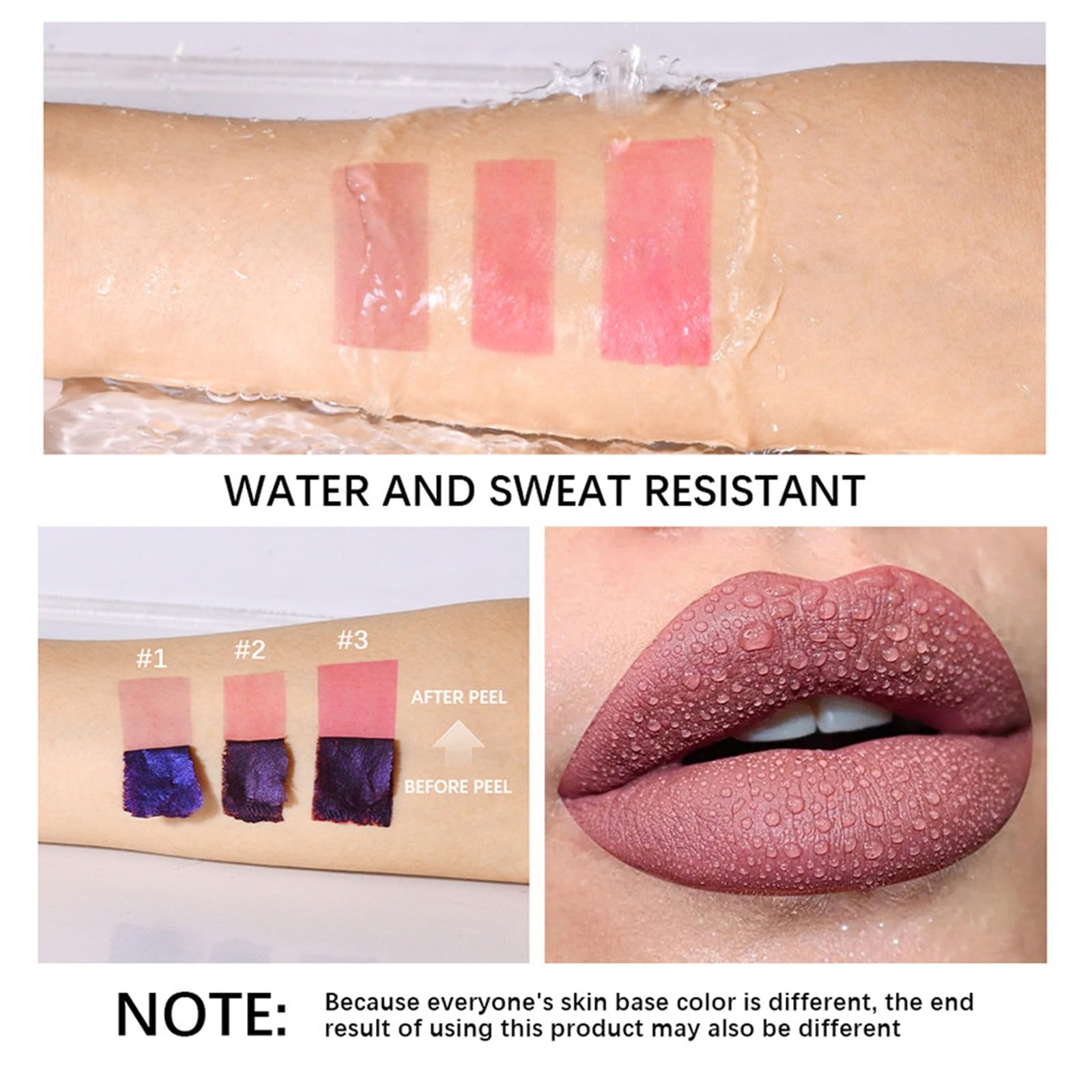 Long Lasting Waterproof Matte Peel Off Lip Stain - Transfer Proof Nude Lip Tint for Women, Non-Sticky & Smudge Proof - Perfect for Daily Wear, Parties & Special Occasions (A1, One Size)