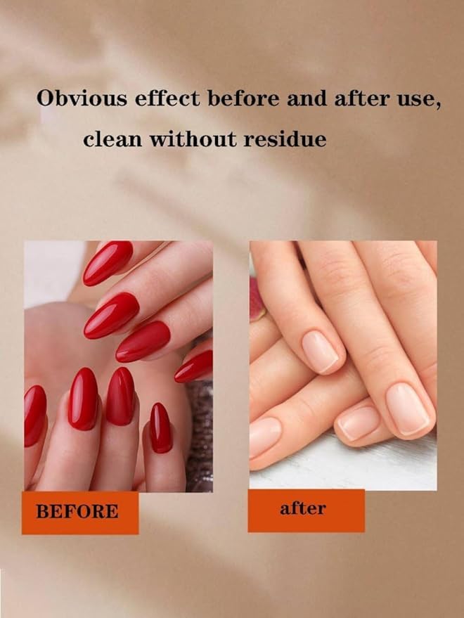 Deckline® Nail Polish Remover Wipes - 100PCS Acetone-Free Nail Paint Remover Pads for Quick & Gentle Nail Enamel Removal | Portable for Travel, Salon & Home Manicure Care
