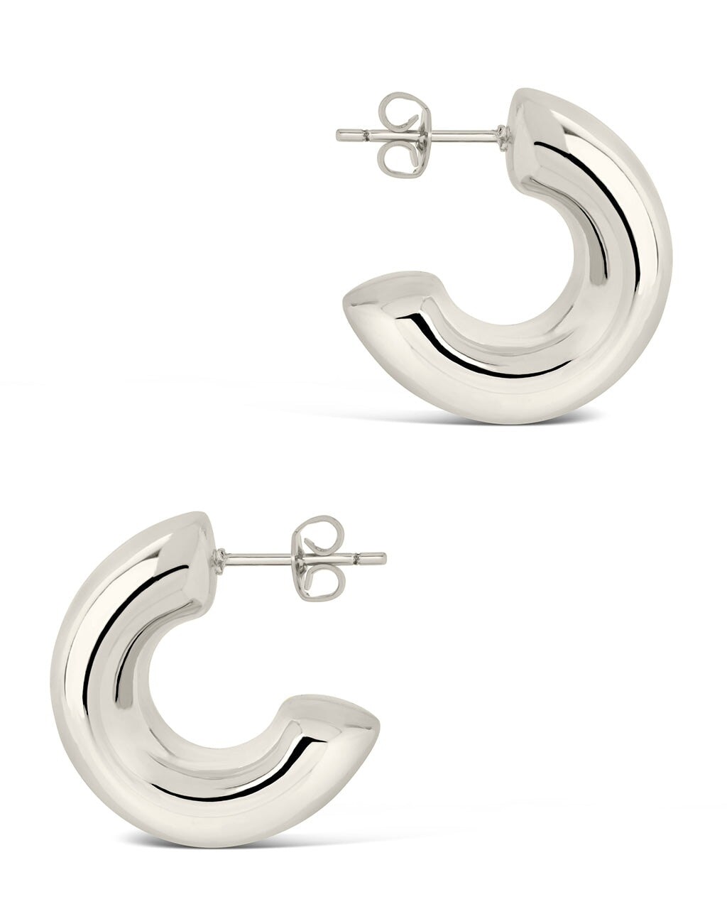 Marley Polished Chunky Hoop Earrings for Women - Gold & Silver Fashion Jewelry - Perfect for Parties, Work & Everyday Wear