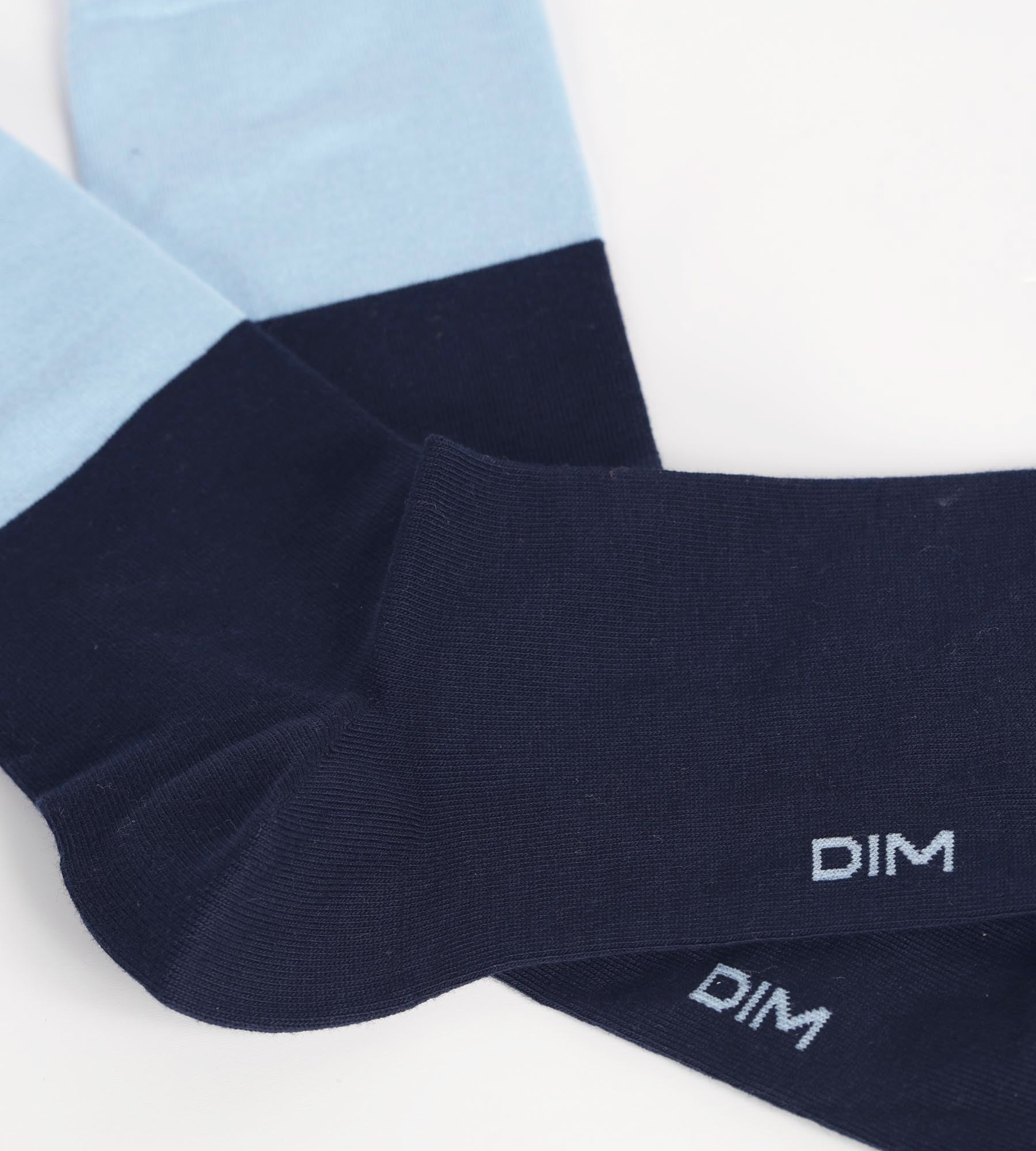Men's Cotton Colorblock Socks - Navy & Blue | Comfortable & Breathable for Casual Wear, Sports & Everyday Use