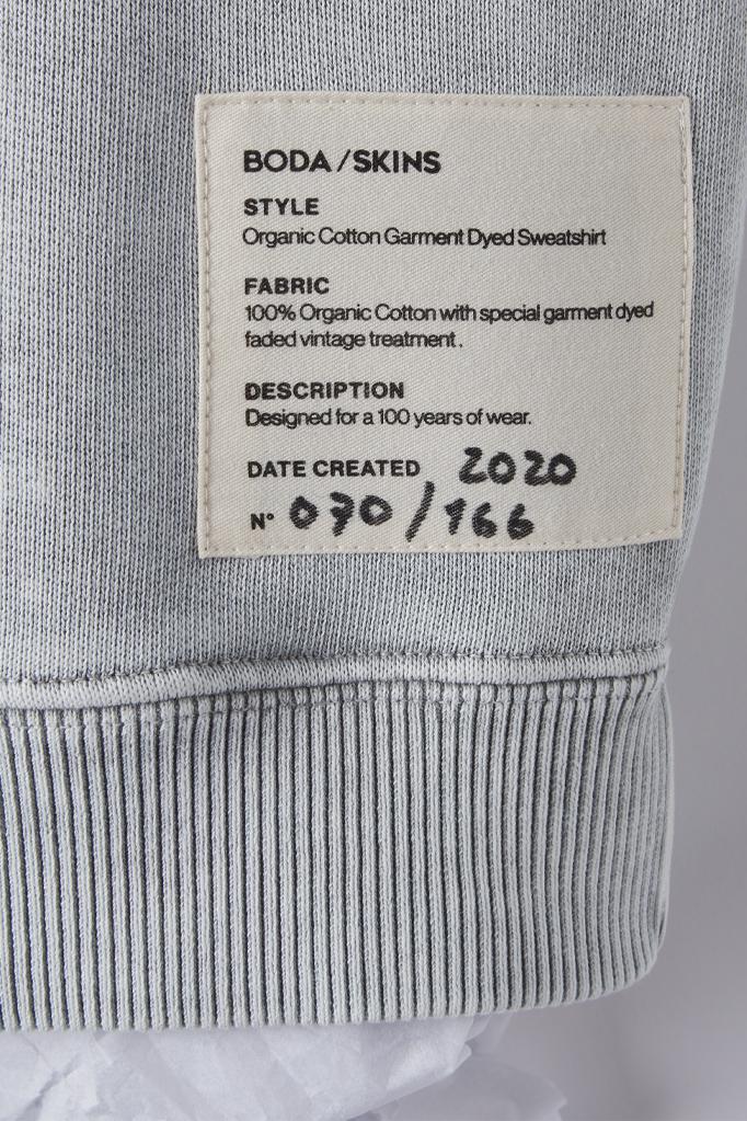 530 Washed Stone Grey Men's Sweatshirt - Soft Cotton Pullover Hoodie for Casual Wear, Street Style & Loungewear