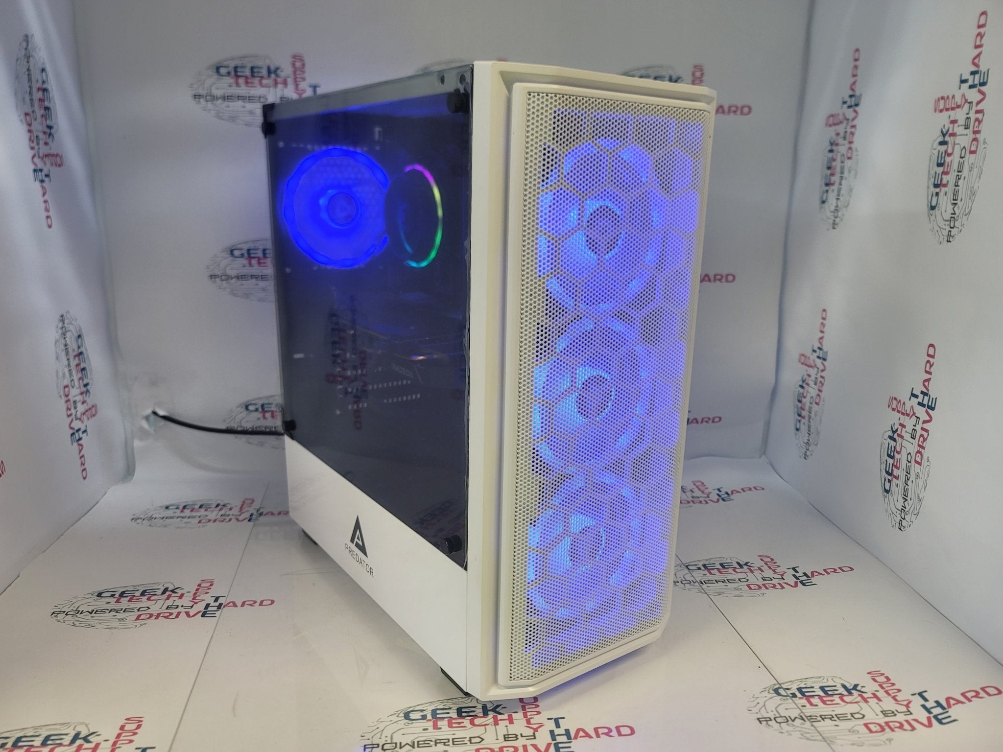 Pinnacle Gaming PC Desktop Computer - Intel Core i5, 500GB/1TB/2TB SSD, 16GB/32GB RAM, NVIDIA RTX 3080 Ti, WiFi, White Predator H6 - Perfect for Esports, Streaming & 4K Gaming
