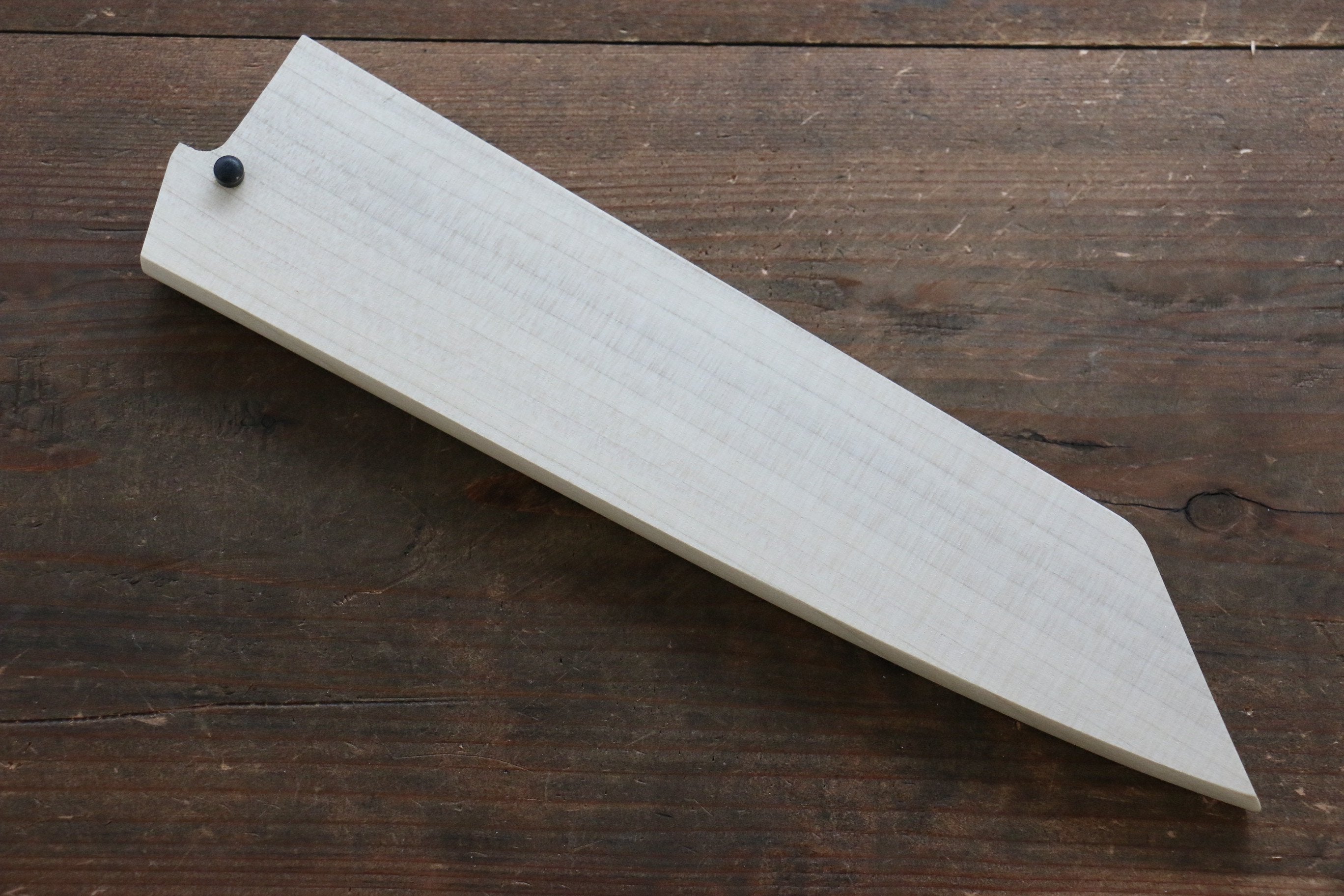 Premium Magnolia Saya Sheath for 190mm Kengata Gyuto Knife - Handcrafted Plywood Pin - Perfect for Kitchen, Camping & Outdoor Cooking