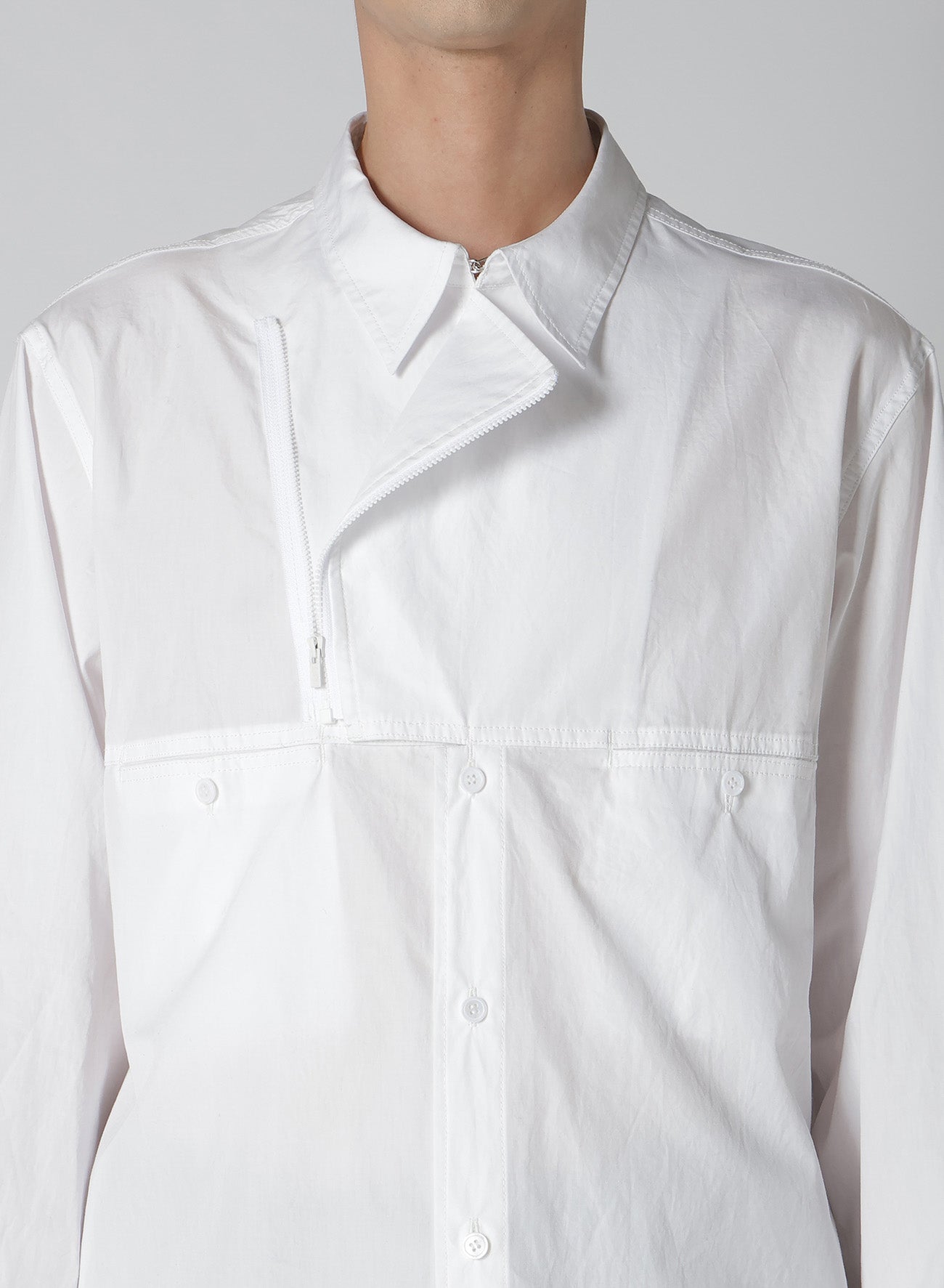 Stylish Broad Chain Stitch Blouse with Zipper - Trendy Women's Fashion Top for Casual Outings & Office Wear