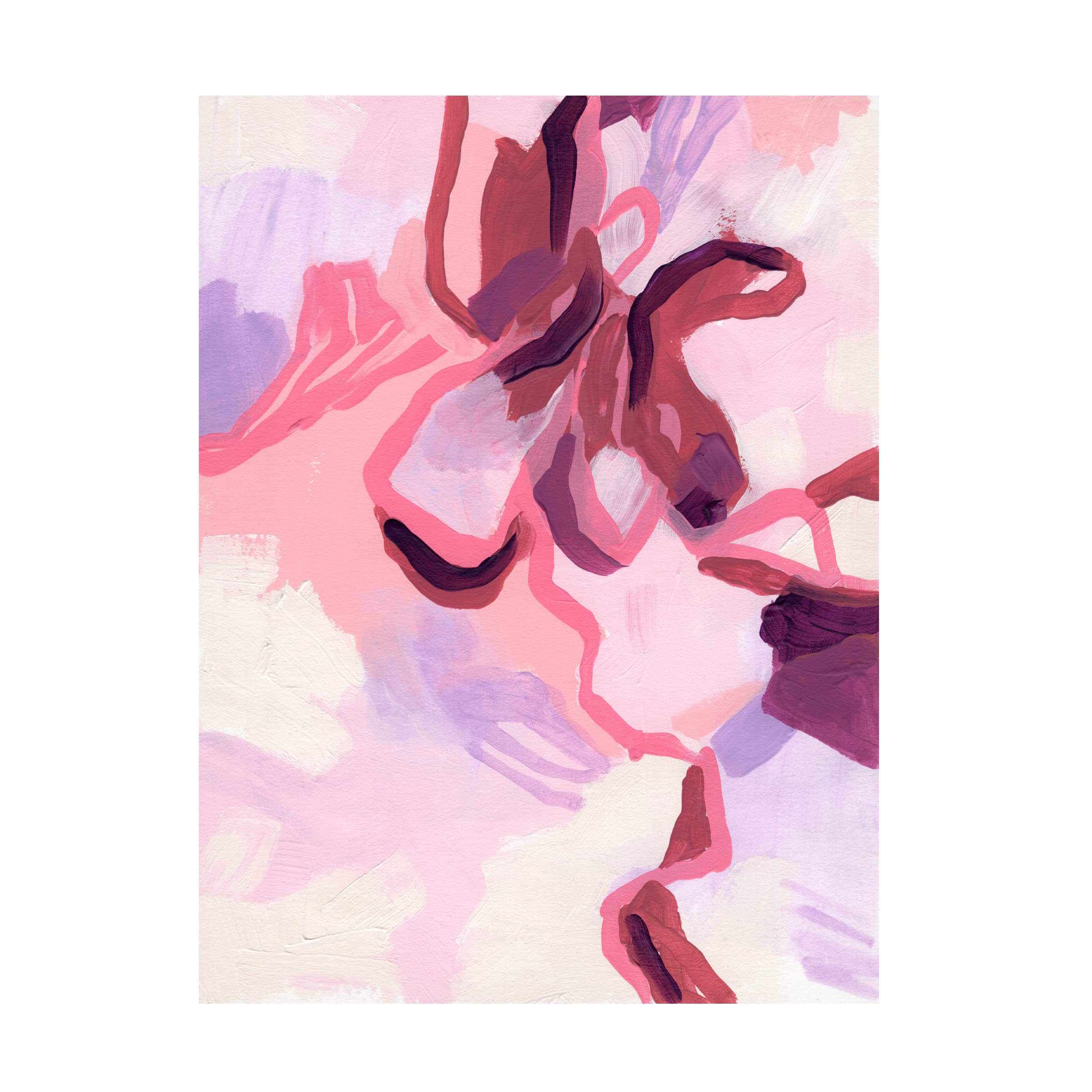 June Erica Vess 'Gardenia Abstract II' Canvas Wall Art Print - Modern Floral Home Decor for Living Room, Bedroom & Office