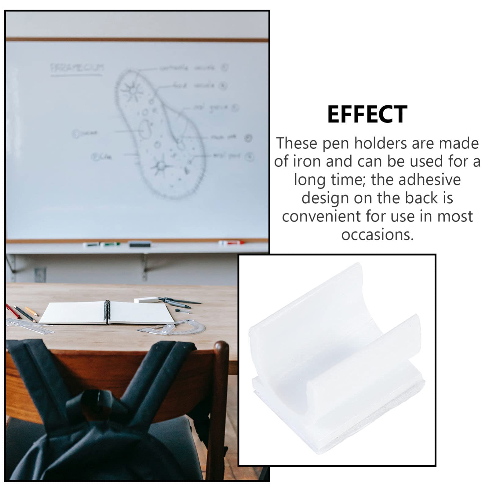 100Pcs Self-Adhesive Whiteboard Pen Clips & Holders - Strong Magnetic Fridge Organizer for Bulletin Boards, Erase Boards, Walls - Perfect for Office, Classroom, Home Organization (White)