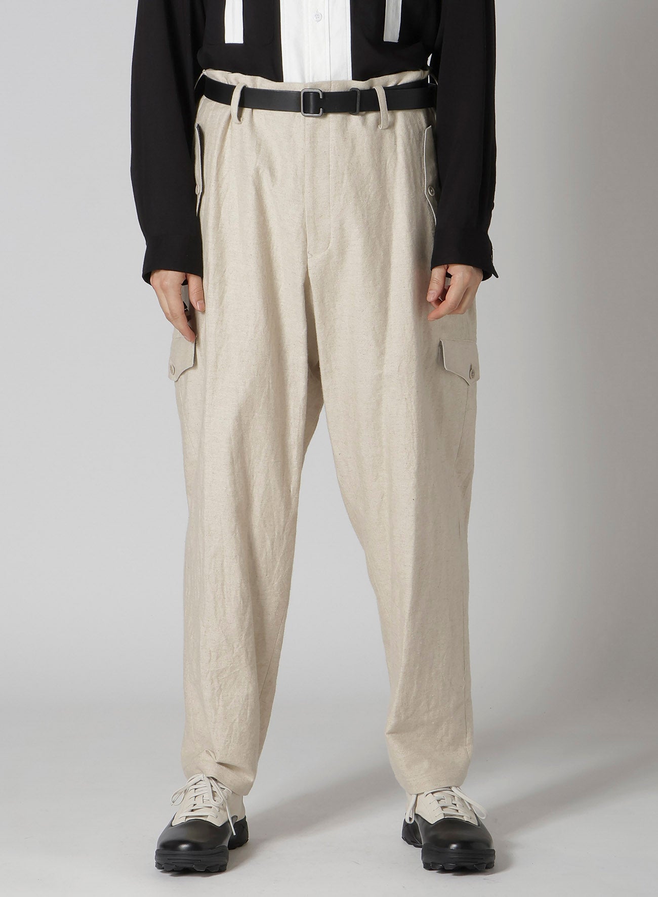 Premium Cotton Linen Blend Double Satin Pants with Flap Pockets - Comfortable & Stylish for Work, Travel & Casual Wear
