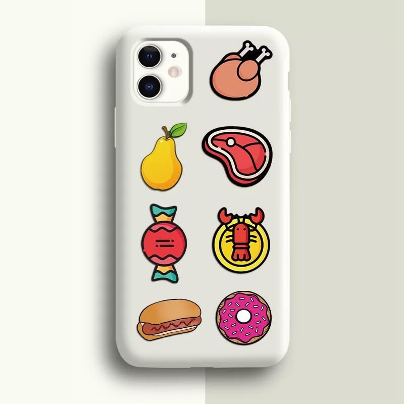 100 Cute Cartoon Food Stickers - Waterproof Vinyl Decals for Scrapbooking, Laptops, Water Bottles, Skateboards & Refrigerators - Perfect for DIY Crafts, School Supplies & Home Decor