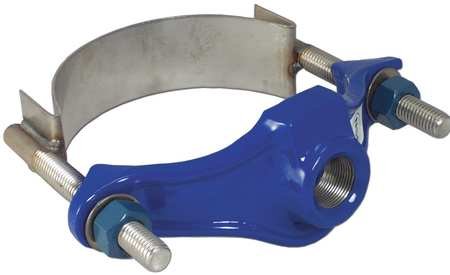 3 Inch Iron Service Saddle with 1 Inch Outlet - Heavy Duty Pipe Fitting for Plumbing, HVAC, and Industrial Applications - Perfect for Water, Gas, and Steam Lines