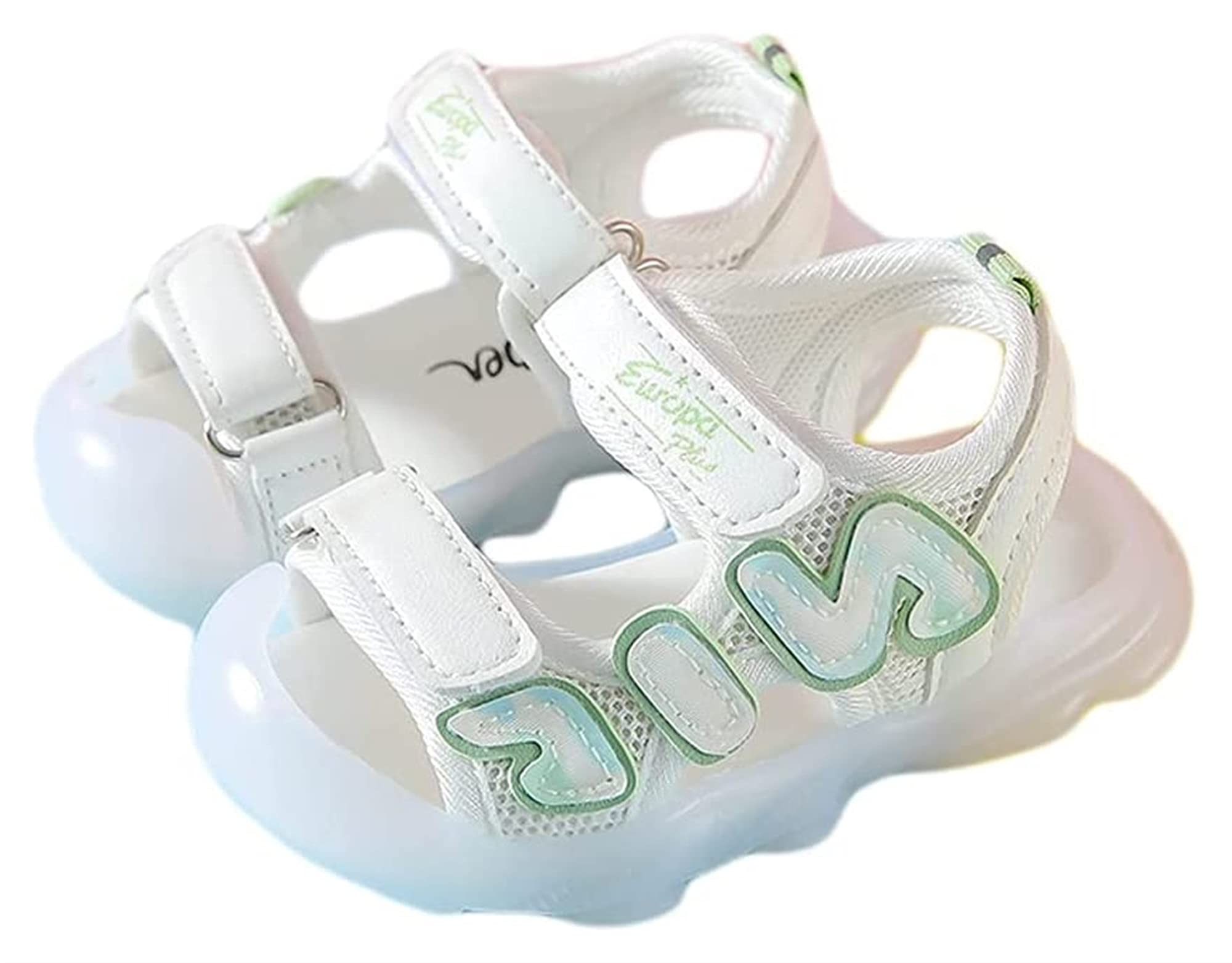 YIWANGO Baby Sandals for Boys & Girls - Non-Slip Anti-Collision Summer Water Shoes - Soft Sole Infant Toddler Walking Shoes (Green, Size 16cm) - Perfect for Beach, Pool & Outdoor Play