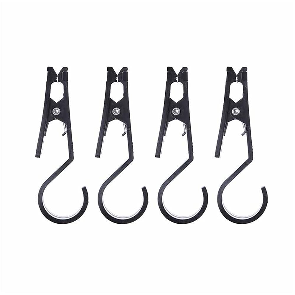 4-Piece Outdoor Tent Canopy Clips & Hooks Set - Heavy Duty Tent Pegs, Portable Multifunctional Camping Accessories for Canopy, Tarp, Shelter - Perfect for Camping, Hiking, Picnics & Beach Trips