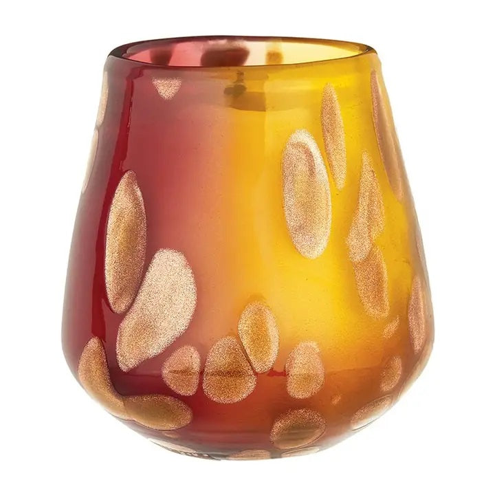 Murano Glass Candle Holder - Handcrafted Sunset Design for Home Decor, Wedding Centerpiece & Romantic Ambiance