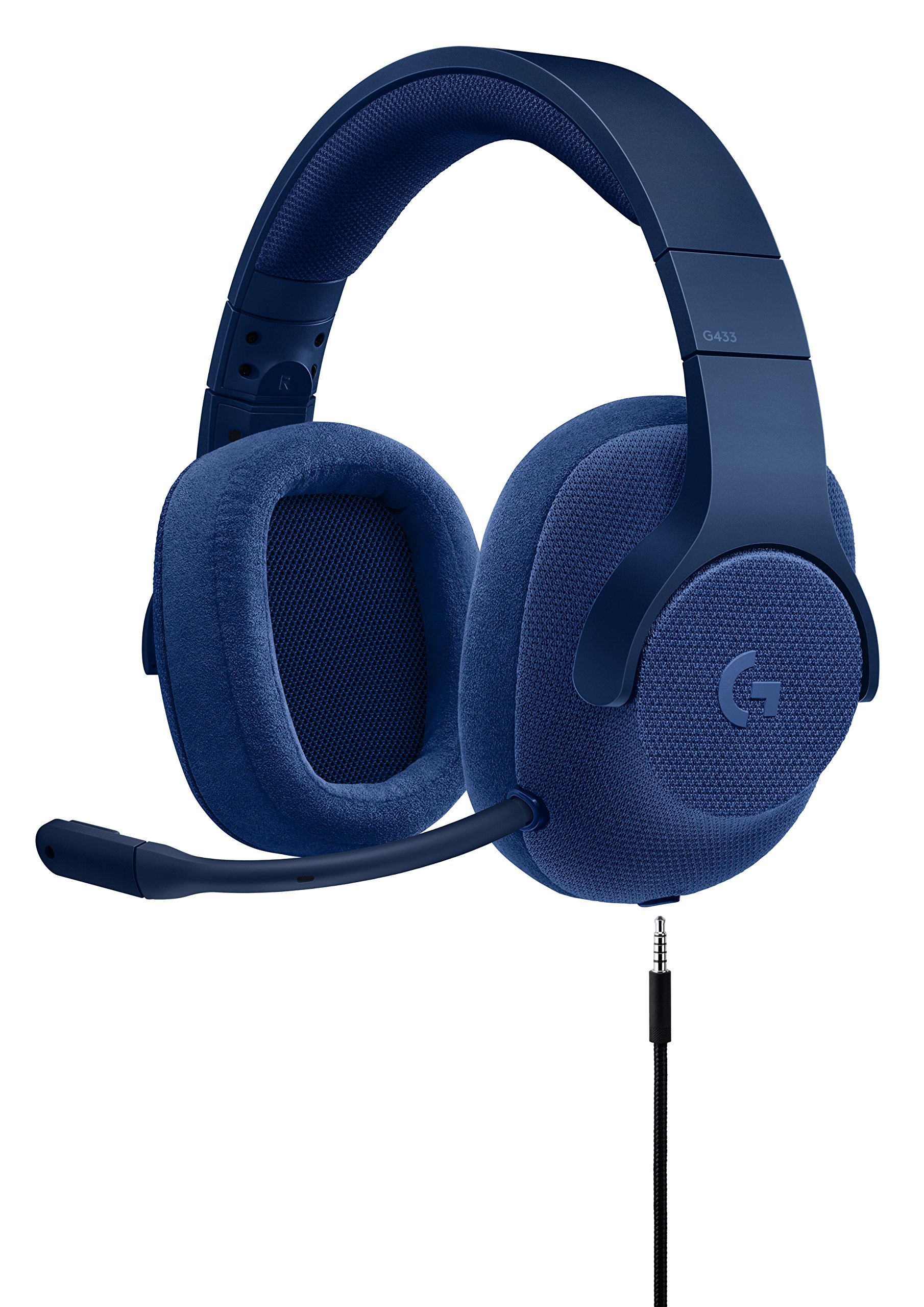 Logitech G433 7.1 Wired Gaming Headset with DTS Headphone:X 7.1 Surround Sound - Compatible with PC, PS4, PS4 Pro, Xbox One, Xbox One S & Nintendo Switch - Royal Blue (Renewed) - Perfect for Competitive Gaming & Immersive Audio Experience