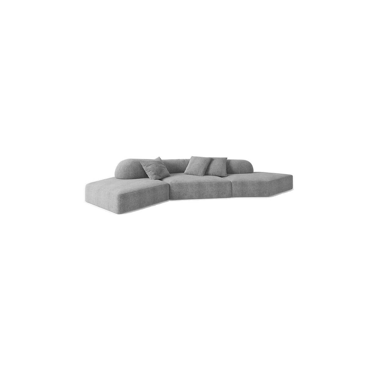 L-Shaped & Straight Corner Sectional Sofa with Left/Horizontal Orientation - Button Tufted Design for Living Room, Lounge & Home Theater Comfort