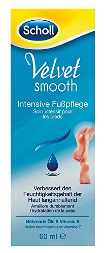 Scholl Velvet Smooth Intensive Foot Cream for Dry & Cracked Feet - 60ml (Pack of 1) | Moisturizing Foot Care Treatment for Soft Heels & Calluses | Perfect for Pedicures, At-Home Foot Spa & Daily Foot Care Routine