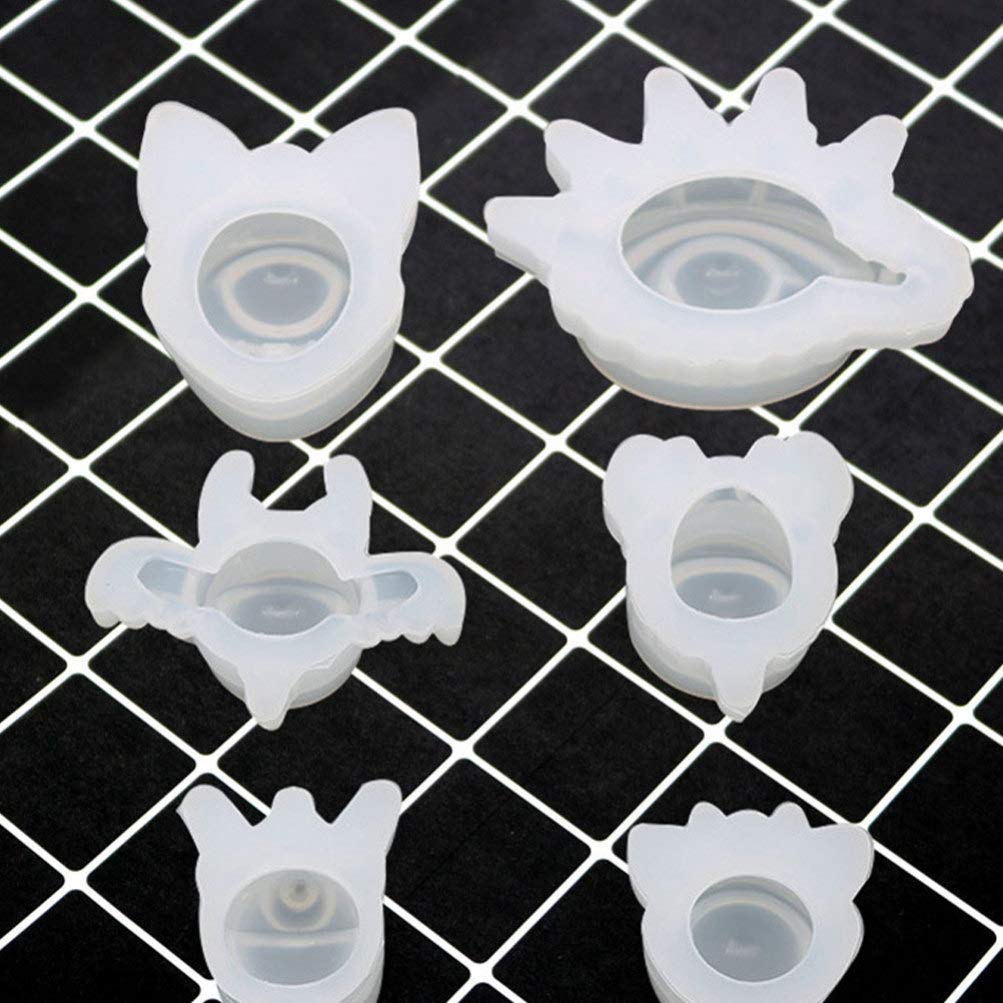 SUPVOX Silicone Candle Molds for DIY Jewelry Making - Resin, Concrete & Crystal Art Molds - Perfect for Handmade Necklaces, Earrings & Eyeball Crafts - Great for Home Decor, Gift Making & Creative Projects