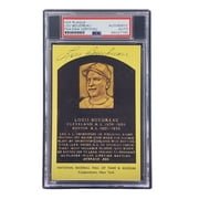 Lou Boudreau Autographed 4x6 Cleveland HOF Plaque Card - PSA/DNA Certified #85027795 - Perfect for Baseball Memorabilia Collections & Sports Fan Gifts
