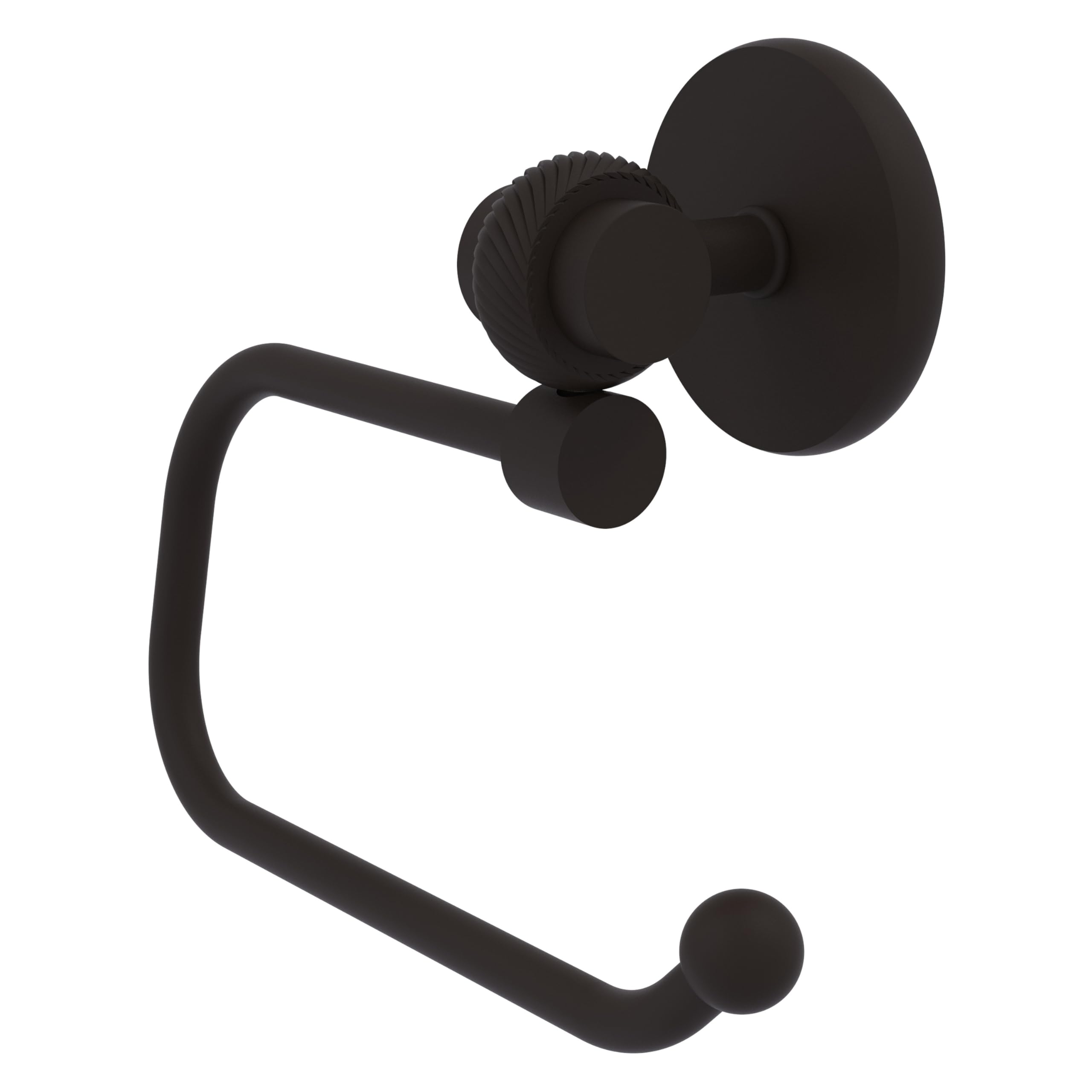 Allied Brass 7224ET-ORB Euro Style Toilet Paper Holder with Twisted Accents in Oil Rubbed Bronze - Perfect for Bathroom Decor and Tissue Storage (Satellite Orbit Two Collection)