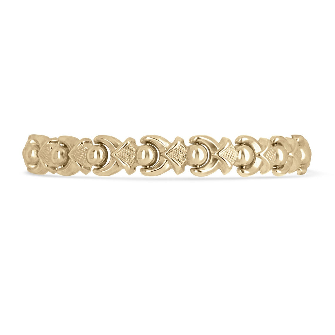 Vintage 14K Yellow Gold Floral Bracelet for Women - 9.10mm Wide, Elegant Handmade Jewelry Gift for Anniversary, Birthday & Special Occasions