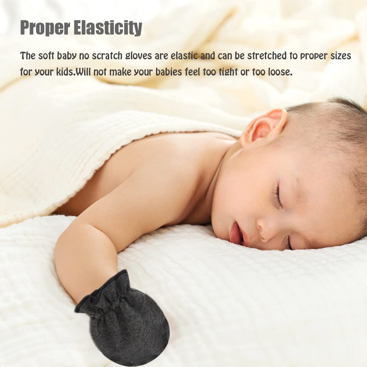 Newborn Baby Mittens - No-Scratch Unisex Infant Gloves, Soft & Breathable, Set of 6 Pairs - Perfect for Sleeping, Nursing & Protecting Baby's Skin