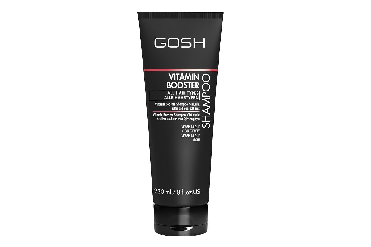 Gosh Vitamin C Booster Shampoo for Hair Growth & Shine - 7.8 fl oz | Sulfate-Free & Color Safe | Perfect for Dry, Damaged Hair & Scalp Care
