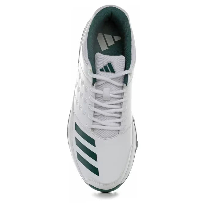 Adidas CriNu 23 Green & White Cricket Shoes - Rubber Spikes for Enhanced Grip - Perfect for Professional Cricket Matches & Outdoor Sports Training