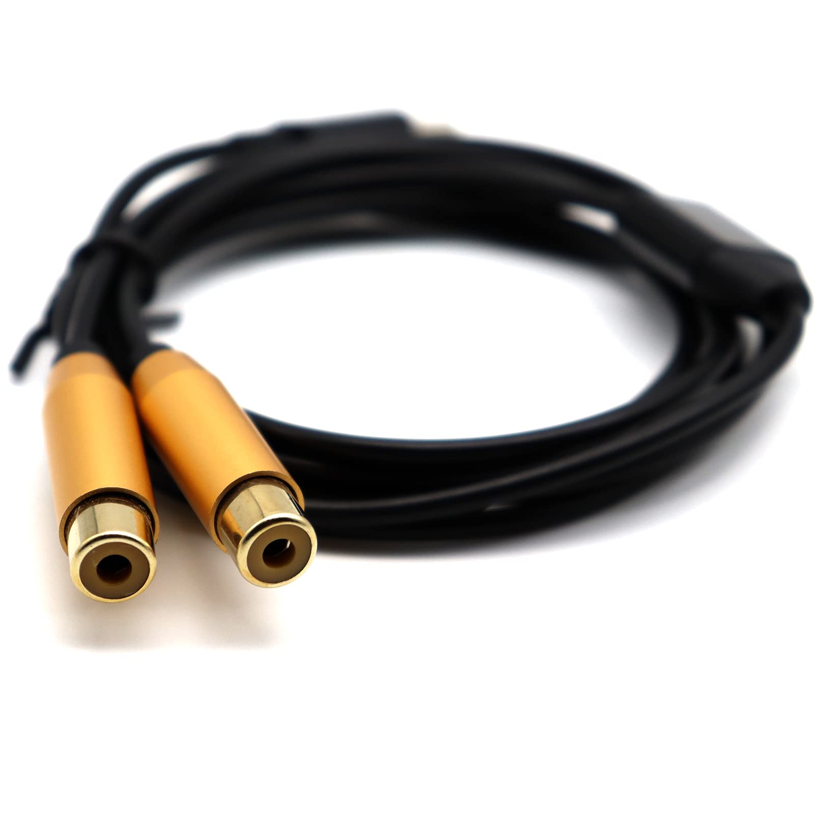 Type C to 2 RCA Audio Cable 2.6FT (0.8M) - USB 3.1 Male to Dual RCA Female Stereo Adapter Cord for Home Theater, Speakers, TV, DVD Player, Amplifier - High-Quality Audio Extension for Crystal Clear Sound