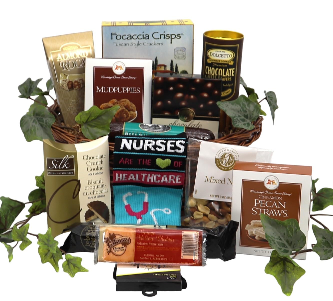Gourmet Gift Basket for Nurses - Premium Snacks, Sweet Treats & Thoughtful Accessories | Perfect Nurse Appreciation Gift for Hospitals, Clinics & Healthcare Workers