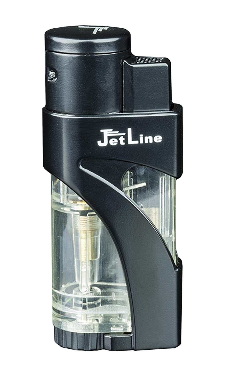 Jetline Phantom Single Jet Flame Cigar Lighter - Black | Windproof Butane Lighter for Cigars, Cigarettes & Outdoor Use | Perfect for Travel, Camping & Gifts