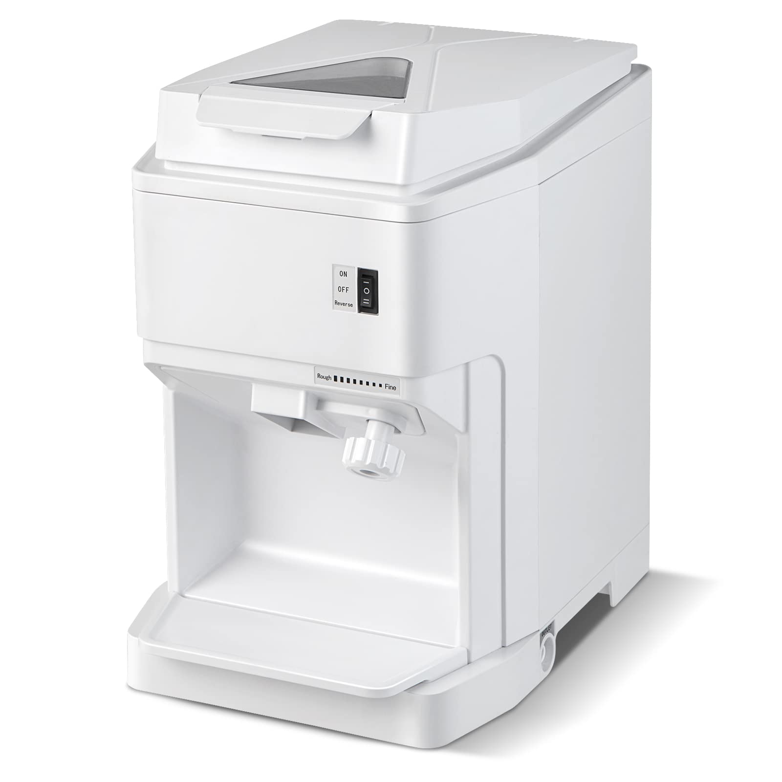 TANGZON 350W Commercial Ice Shaver Machine - Adjustable Ice Thickness, 120kg/h High Capacity, Food Grade Stainless Steel Snow Cone Maker with Drain Pipe - Perfect for Home Kitchen, Bars, Restaurants, and Catering Businesses (Great for Smoothies, Cocktails, and Frozen Treats)