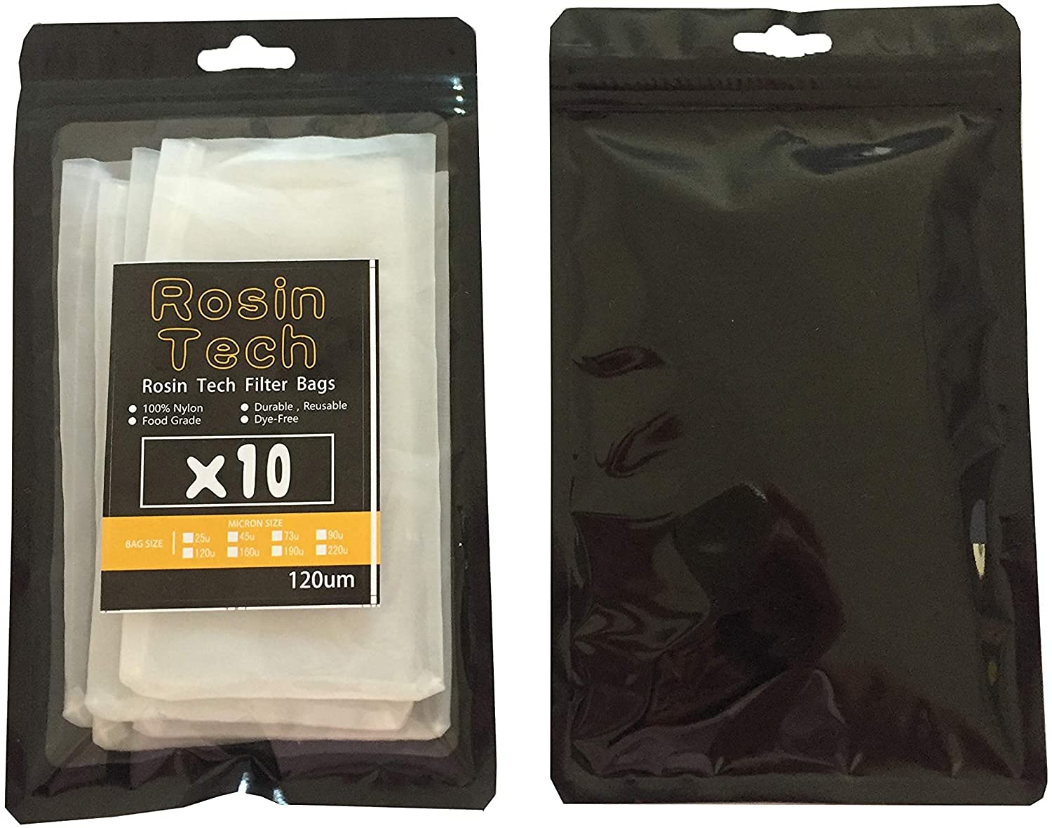 Premium Rotech Rosin Heat Press Bags - 120 Micron Filter Bags (10 Pack, 2.5x4 Inch, White) for DIY Rosin Extraction - Perfect for Home Cannabis Processing & Essential Oil Making